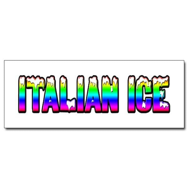 Signmission ITALIAN ICE 1 DECAL sticker cart stand trailer supplies equipment fair, D-24 Italian Ice1 D-24 Italian Ice1 - main